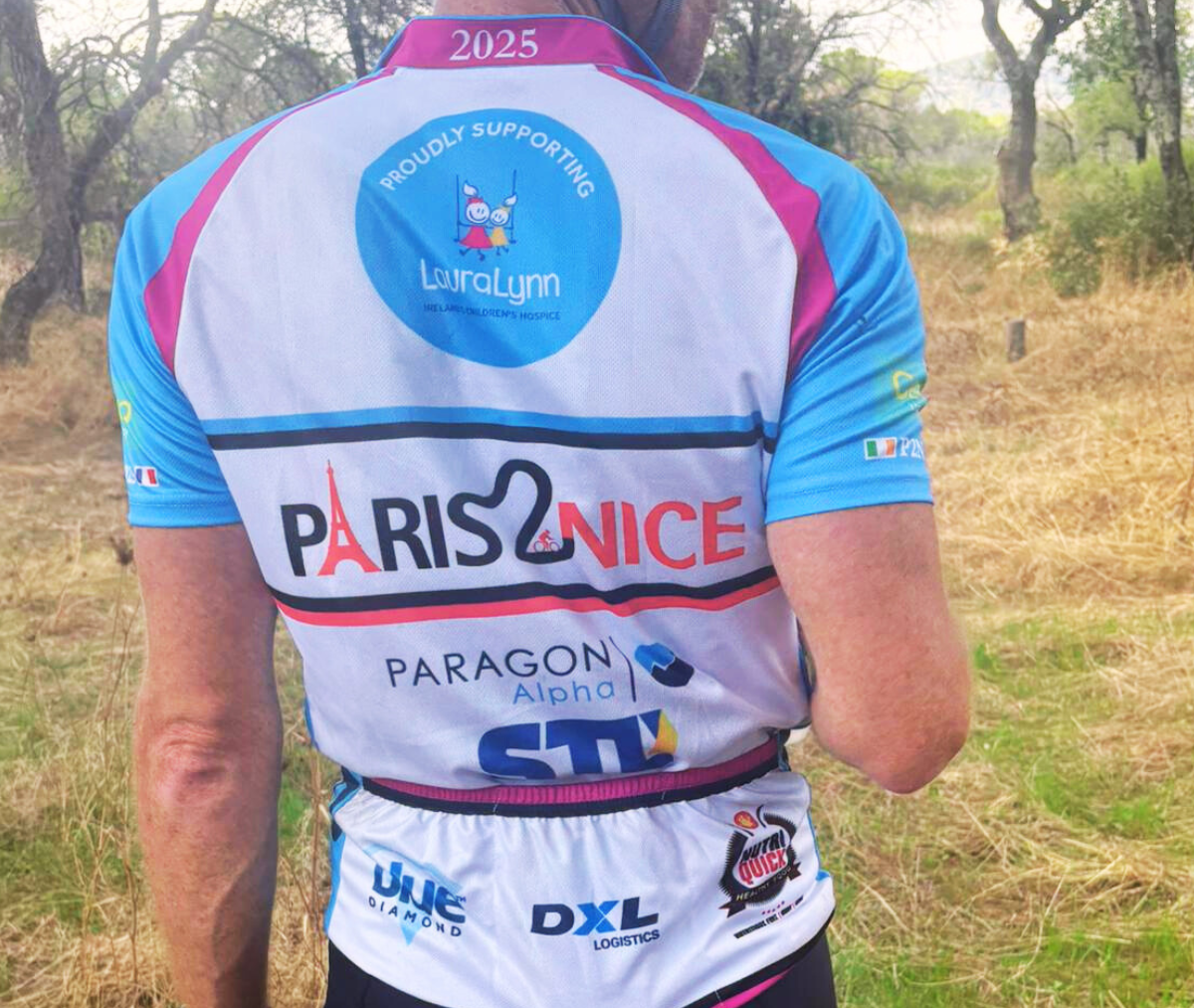 Paris2Nice cycling jersey with Paragon Alpha sponsor